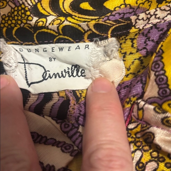 Vintage Loungewear by Danville Purple and Yellow psychedelic Floral Jumpsuit - Picture 13 of 17